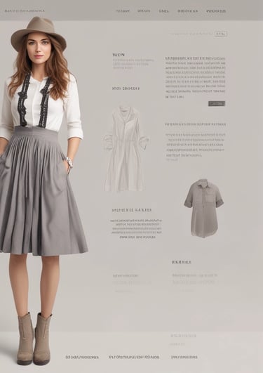 Elegant women's blouse in soft earth tones hanging on a simple rack.