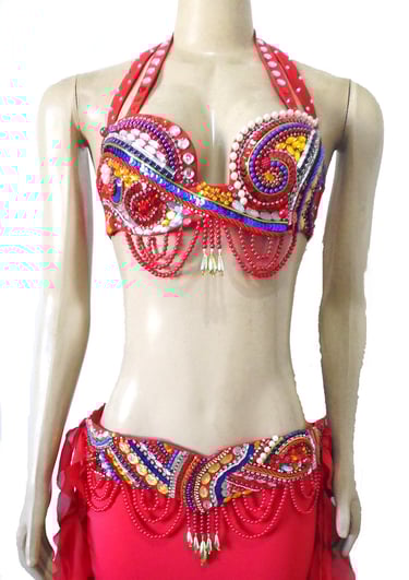 traje dança do ventre bordado