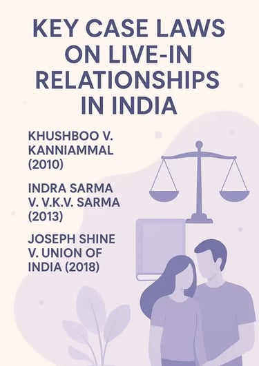 Key Case Laws on Live-in Relationships in India