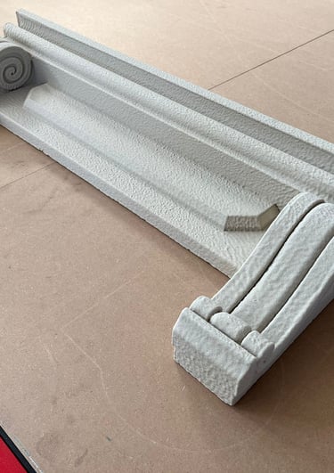 profili 3D in polisterolo, decorazione architettoniche, eleganti e leggere