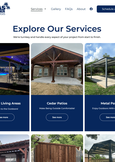 Screenshot Sample Texas Premier Oasis