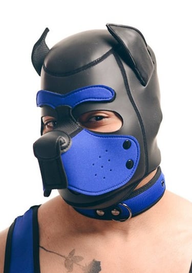 man in pup mask