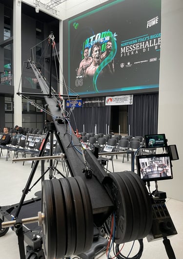 Kamerakran bei Sportveranstaltung