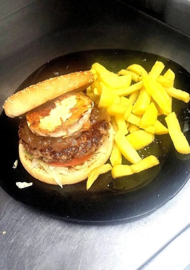 Hamburguesa caramelizada