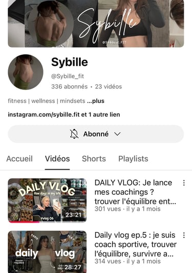 sybillefit coach sportif youtube