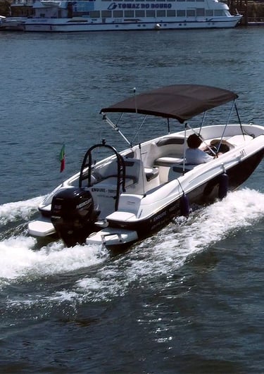 The Endure speedboat cruising on the Douro River