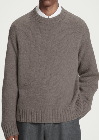 a man in a cashmere sweater