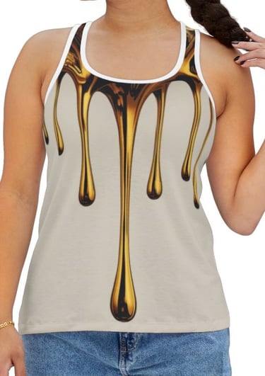 dripping gold tank top
