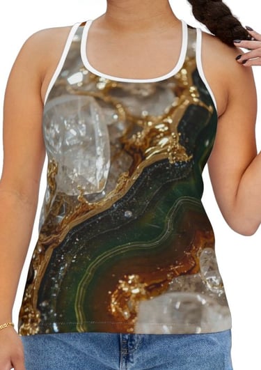 green crystal tank top