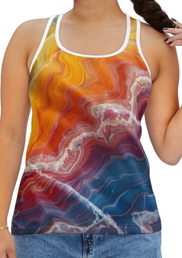 colorful marble tank top