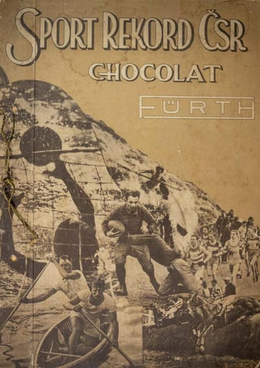1934 Sport Rekord CSR Chocolat Furth Star Magazine Sports Card Album Rare Czech Cards