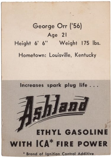 George Orr Ashland Oil Kentucky Basketball Card