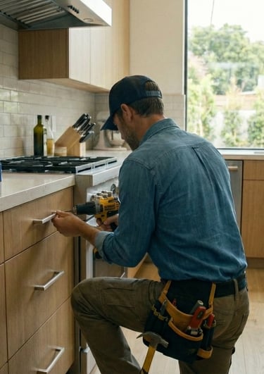 Handyman Repairs Kitchen Appliance