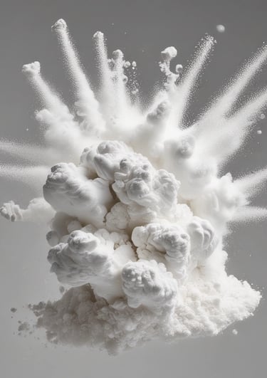 Close-up of pure micronized zeolite powder in a wooden bowl with natural light.