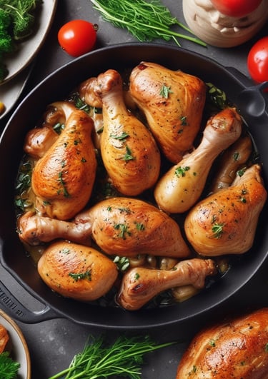 Close-up of fresh, marbled beef cuts on a dark slate board with herbs.