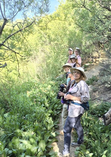 women birders at big morongo canyon preserve bird watching is vegan