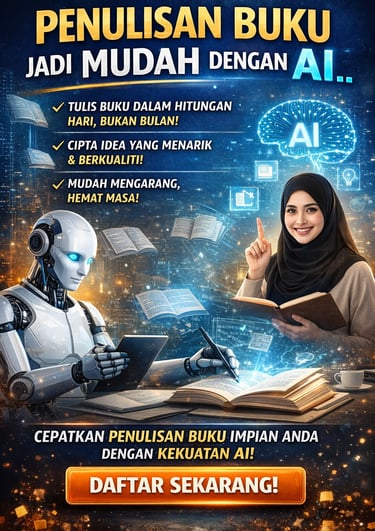 A robot and a woman writing a book with AI assistance for easy book writing and creative ideas.