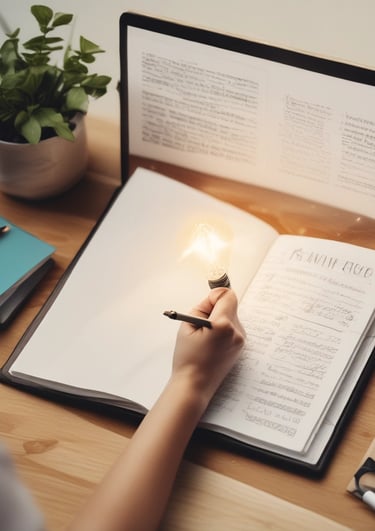 A sleek digital display showing various AI-generated prompt packs on a tablet screen.