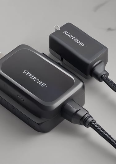 Fitness equipment and lifestyle accessories neatly arranged on a clean surface.