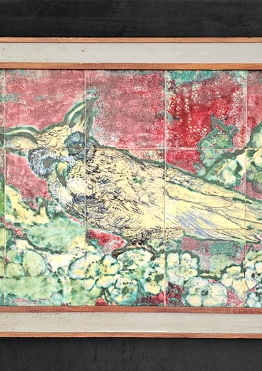 Le hiboux - céramique - Solange Latteur