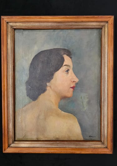 Portrait de Resylda-huile sur toile- Solange Latteur