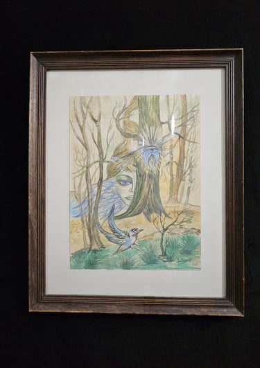 Forêt enchantée - aquarelle - Solange Latteur