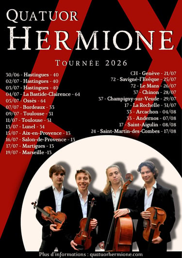 Tournée 2026 Quatuor Hermione