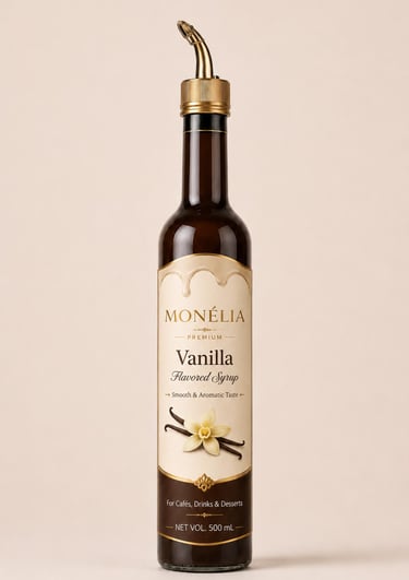 MONÉLIA Vanilla Syrup 500 mL for lattes iced coffee and desserts