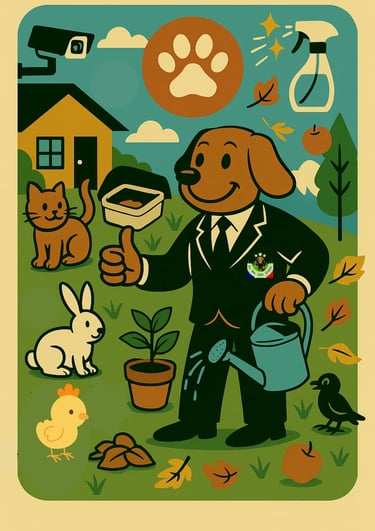 LVSC propose de s'occuper des chats, chiens, oiseaux, NAC, feuilles, fruits, surveillance , verglas.