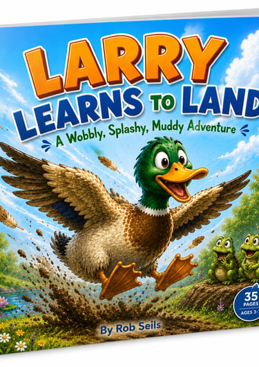 cartoon duck coming in for a landing