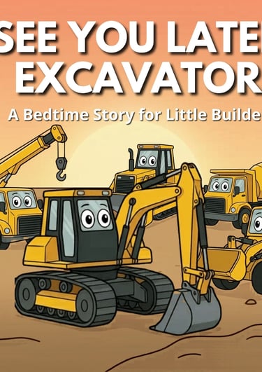 cover kids book see you later excavator