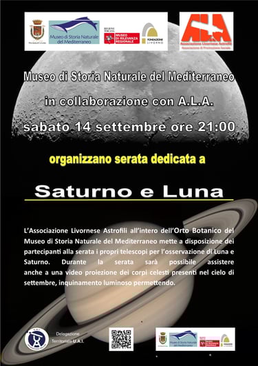Locandina per serata Museo di Storia Naturale del Mediterraneo