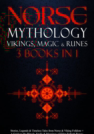 a book cover of a book with a red and black background