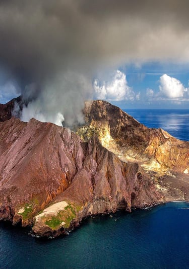 New Zealand Volcano in water