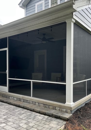 Murrells Inlet screen porch, paired with Super Screen.