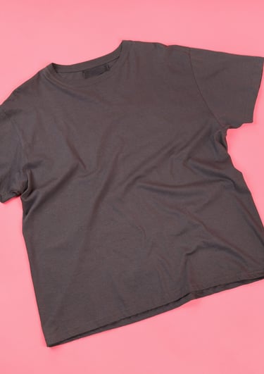 a black t - shirt with a white shirt on it