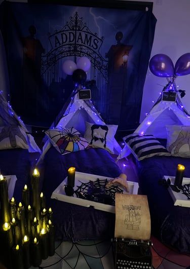 WEDNESDAY TIPIS PARTY SOIREE PYJAMA ANNIVERSAIRE ENFANT