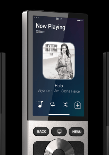 a remote control with media
