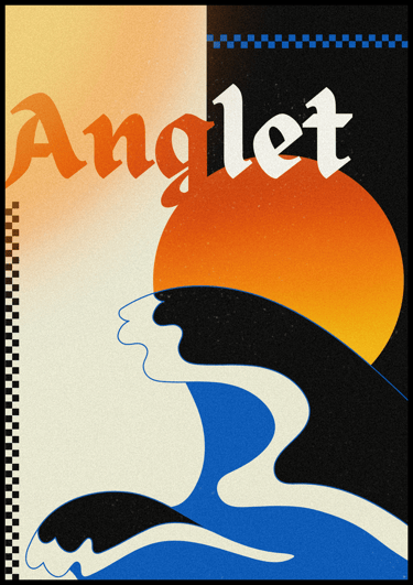 Affiche de la ville d'Anglet - Projet personnel
