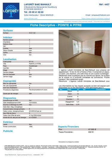 Appartement Pointe à pitre