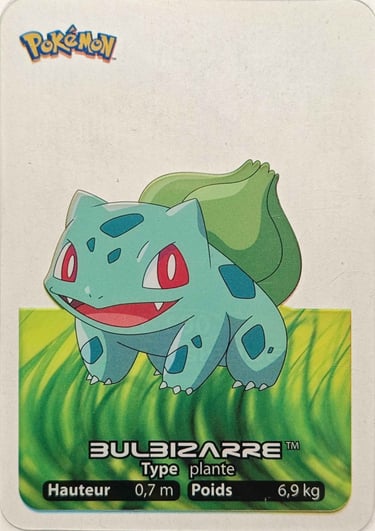 1 Bulbizarre Lamincards Pokémon série 1