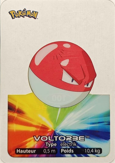 100 Voltorbe Lamincards Pokémon série 1