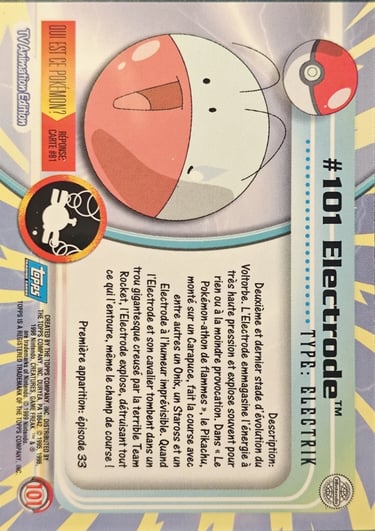 Electrode topps série 1