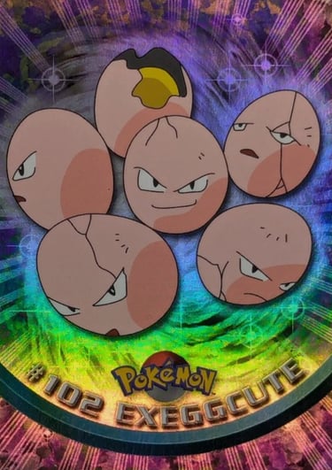 102 Exeggcute Topps Pokémon Topps series 2 US rainbow foil