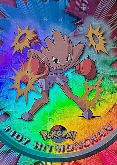 107 Himonchan Topps Pokémon series 2 US rainbow foil