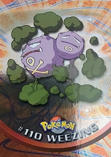 110 Weezing Topps Pokémon series 2 US silver foil