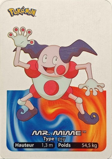 122 Mr.mime Lamincards Pokémon série 1