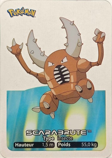 127 Scarabrute Lamincards Pokémon série 1
