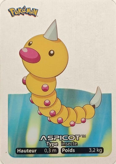13 Aspicot Lamincards Pokémon série 1