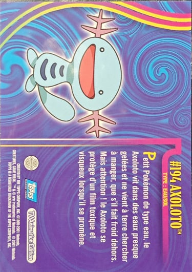 Axoloto topps série 3 Jotho